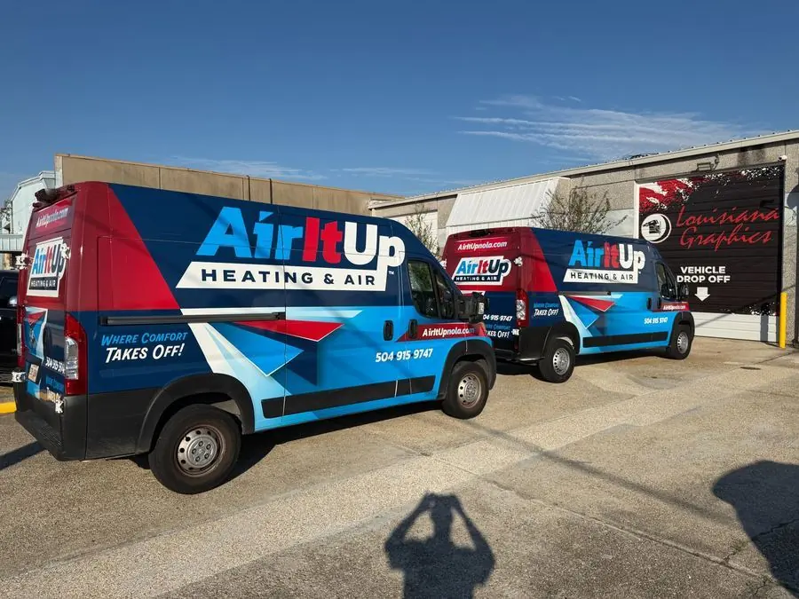 Air It Up Heating and Air van full wrap by Valkyrie Fleet Wraps